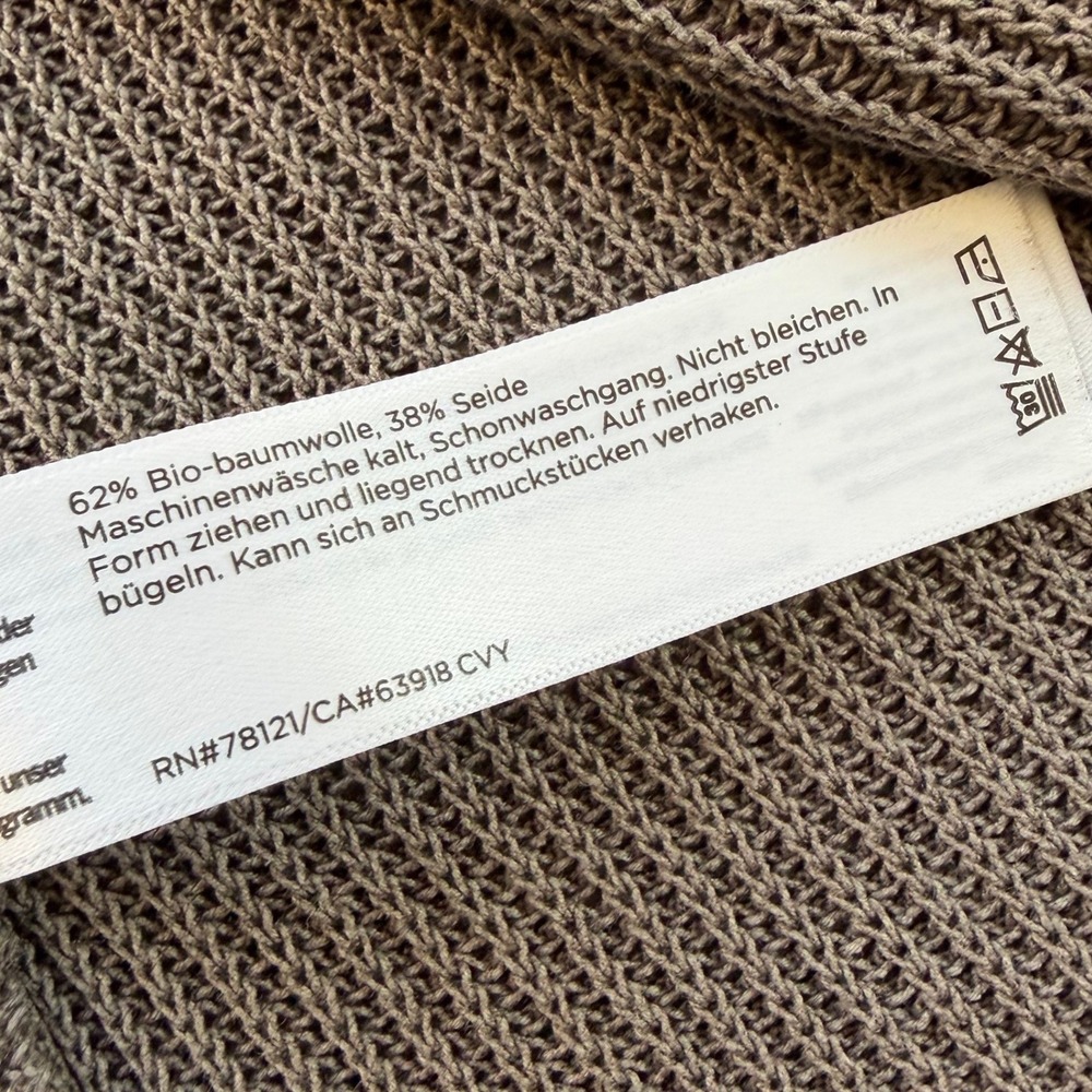 Eileen Fisher Womens XXS Organic Cotton Silk Shaker Knit Shawl Cardigan Grey - Picture 5 of 10